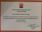 Dt. Yaman Yamangil Diş Hekimi sertifikası