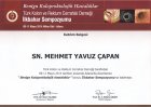 Op. Dr. Mehmet Yavuz Çapan Genel Cerrahi sertifikası