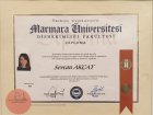 Dt. Sevcan Tuç Diş Hekimi sertifikası