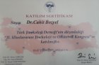 Op. Dr. Cahit Bozyel Kadın Hastalıkları ve Doğum sertifikası