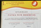 Dyt. Fatma Nur Demirtaş Diyetisyen sertifikası