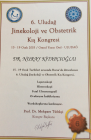 Op. Dr. Nuray Kitapçıoğlu Kadın Hastalıkları ve Doğum sertifikası