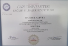 Uzm. Dr. Behruz Aliyev Diş Hekimi sertifikası