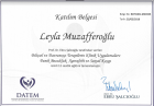 Uzm. Kl. Psk. Leyla Muzafferoğlu Psikoloji sertifikası