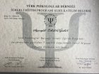 Uzm. Psk. Ayşegül Sabuncu Psikoloji sertifikası