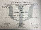 Uzm. Psk. Ayşegül Sabuncu Psikoloji sertifikası