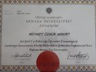 Doç. Dr. Mehmet Özgür Akkurt Kadın Hastalıkları ve Doğum sertifikası