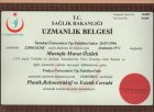 Op. Dr. Mustafa Murat Öztürk Plastik Rekonstrüktif ve Estetik Cerrahi sertifikası