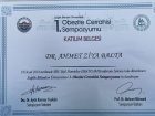 Prof. Dr. Ahmet Ziya Balta Genel Cerrahi sertifikası