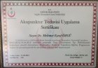 Dr. Mehmet Eşref Özgü Geleneksel ve Tamamlayıcı Tıp sertifikası