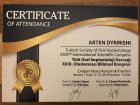 Uzm. Dr. Arten Dyrmishi Diş Hekimi sertifikası