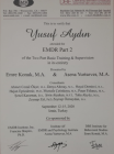 Uzm. Psk. Dan. Yusuf Aydın Psikoloji sertifikası