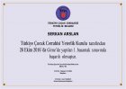 Doç. Dr. Serkan Arslan Çocuk Cerrahisi sertifikası