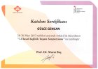 Uzm. Dyt. Gülce Gencan Diyetisyen sertifikası