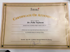 Dr. Pelin Taşkıran Medikal Estetik Tıp Doktoru sertifikası