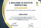 Dyt. Büşra Boyacı Diyetisyen sertifikası