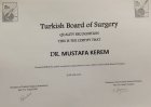 Prof. Dr. Mustafa Kerem Genel Cerrahi sertifikası