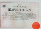 Op. Dr. Emre Yılmaz Göz Hastalıkları sertifikası