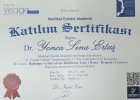 Dt. Yonca Ertaş Diş Hekimi sertifikası