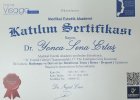 Dt. Yonca Ertaş Diş Hekimi sertifikası