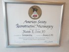 Prof. Dr. Mustafa R. Özbek Plastik Rekonstrüktif ve Estetik Cerrahi sertifikası