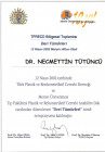 Op. Dr. Necmettin Tütüncü Plastik Rekonstrüktif ve Estetik Cerrahi sertifikası