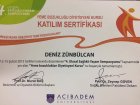 Uzm. Dyt. Deniz Zünbülcan Diyetisyen sertifikası