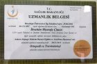 Op. Dr. İbrahim Mustafa Çimen Ortopedi ve Travmatoloji sertifikası