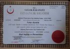 Uzm. Dr. Nehir Kürklü Psikiyatri sertifikası