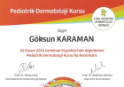 Prof. Dr. Göksun Karaman Dermatoloji sertifikası