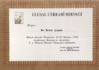 Op. Dr. Mehmet Yavuz Çapan Genel Cerrahi sertifikası