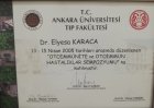 Uzm. Dr. Elyesa Karaca Dahiliye - İç Hastalıkları sertifikası