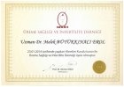 Op. Dr. Melek Büyükkınacı Erol Kadın Hastalıkları ve Doğum sertifikası