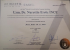 Op. Dr. Nurettin Ersöz İnce Kadın Hastalıkları ve Doğum sertifikası