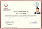 Doç. Dr. Kenan Şener Geleneksel ve Tamamlayıcı Tıp sertifikası