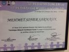 Uzm. Dr. Mehmet Soner Sarmaşık Çocuk Sağlığı ve Hastalıkları sertifikası