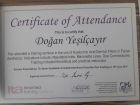 Dt. Doğan Yeşilçayır Diş Hekimi sertifikası
