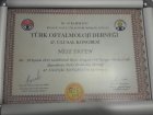 Op. Dr. Neşe Erten Göz Hastalıkları sertifikası