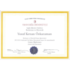 Dyt. Yusuf Kenan Özkaraman Diyetisyen sertifikası