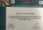 Op. Dr. Kürşat Teker Ortopedi ve Travmatoloji sertifikası