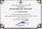 Prof. Dr. Bünyamin Yavuz Kardiyoloji sertifikası