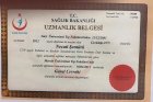 Op. Dr. Necati Şentürk Genel Cerrahi sertifikası