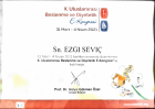 Dyt. Ezgi Seviç Diyetisyen sertifikası