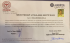 Dr. Eda Mersinlioğlu Medikal Estetik Tıp Doktoru sertifikası