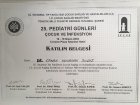 Doç. Dr. Canan Kocaman Çocuk Sağlığı ve Hastalıkları sertifikası