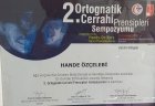 Dr. Dt. Hande Özçelebi Diş Hekimi sertifikası