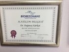 Uzm. Dr. Doğanay Kürkçü Biorezonans Sertifikalı Tıp Doktoru sertifikası