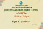 Uzm. Dr. Figen Karaceylan Çakmakçı Çocuk ve Ergen Psikiyatristi sertifikası