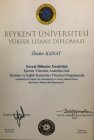 Dr. Önder Kanat Medikal Estetik Tıp Doktoru sertifikası