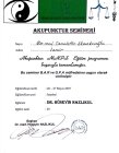 Dr. Cemalettin Ekmekcioğlu Geleneksel ve Tamamlayıcı Tıp sertifikası